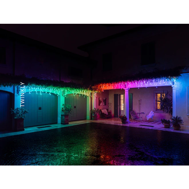 Twinkly 190-Light Multicolour Icicle Smart LED Christmas Lights 3 Twinkly 190-Light Multicolour Icicle Smart LED Christmas Lights - Image 3